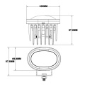 Luz linear azul vermelha 9W